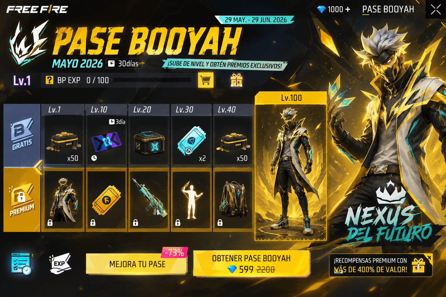 Guía Completa 2026: Pase Booyah!! Free Fire | PlayDexZone