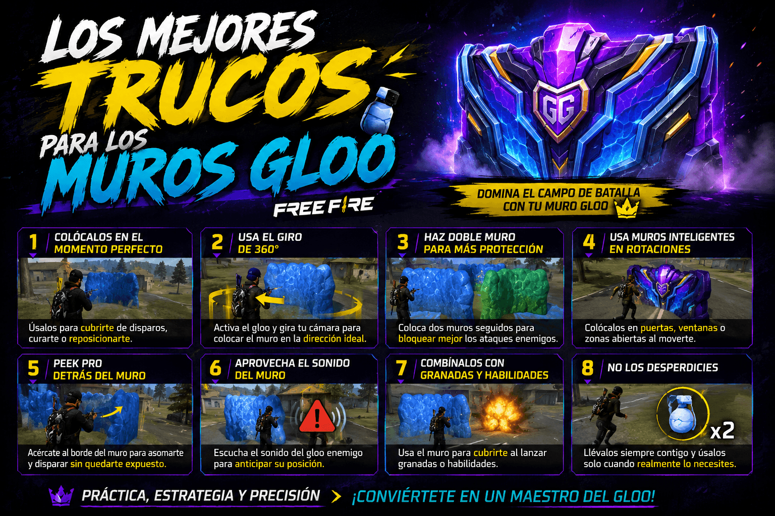 Guía Definitiva 2026: Cómo Usar los Muros Gloo en Free Fire | PlexDexZone