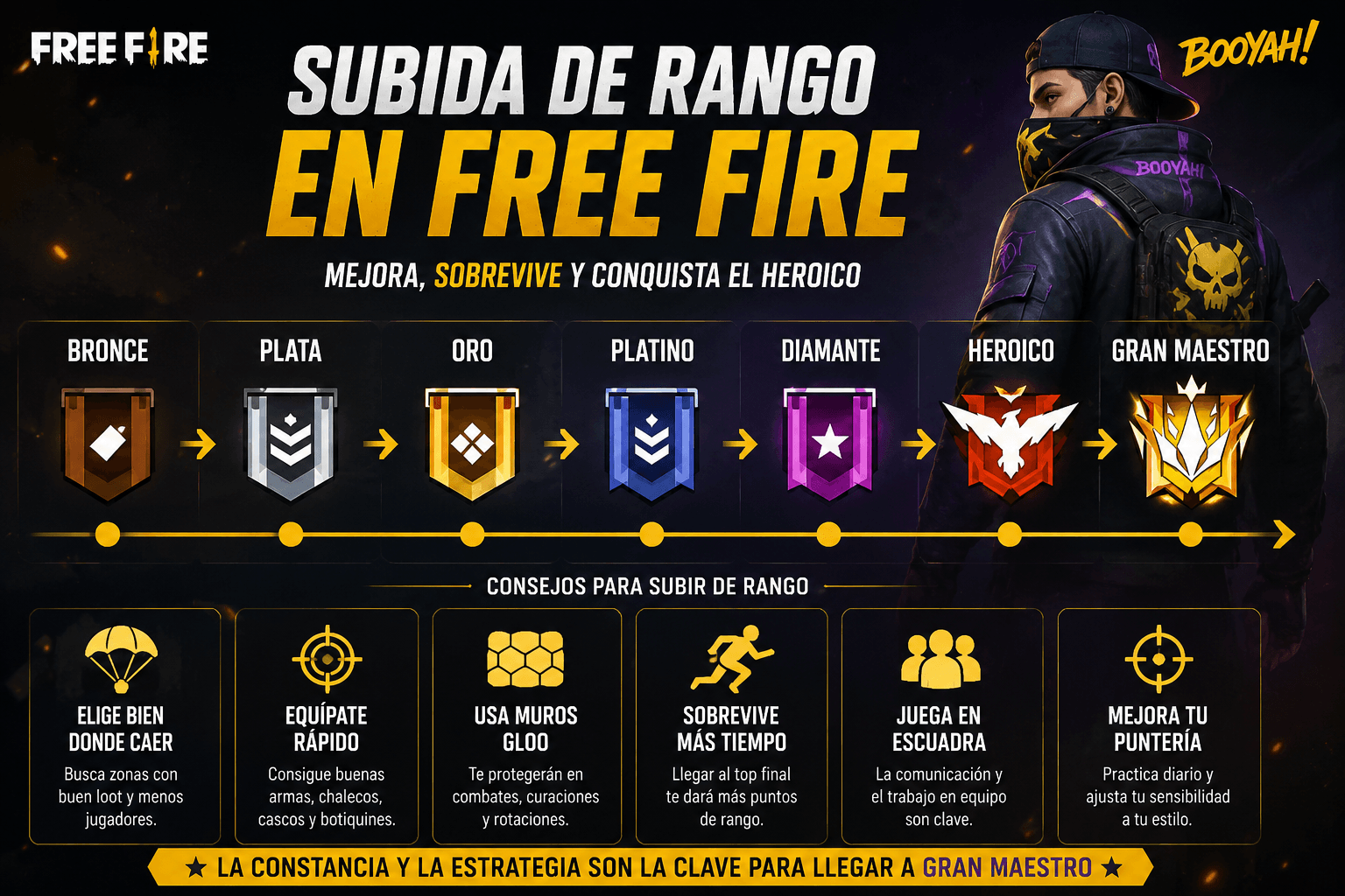 Cómo subir de rango en Free Fire más rápido