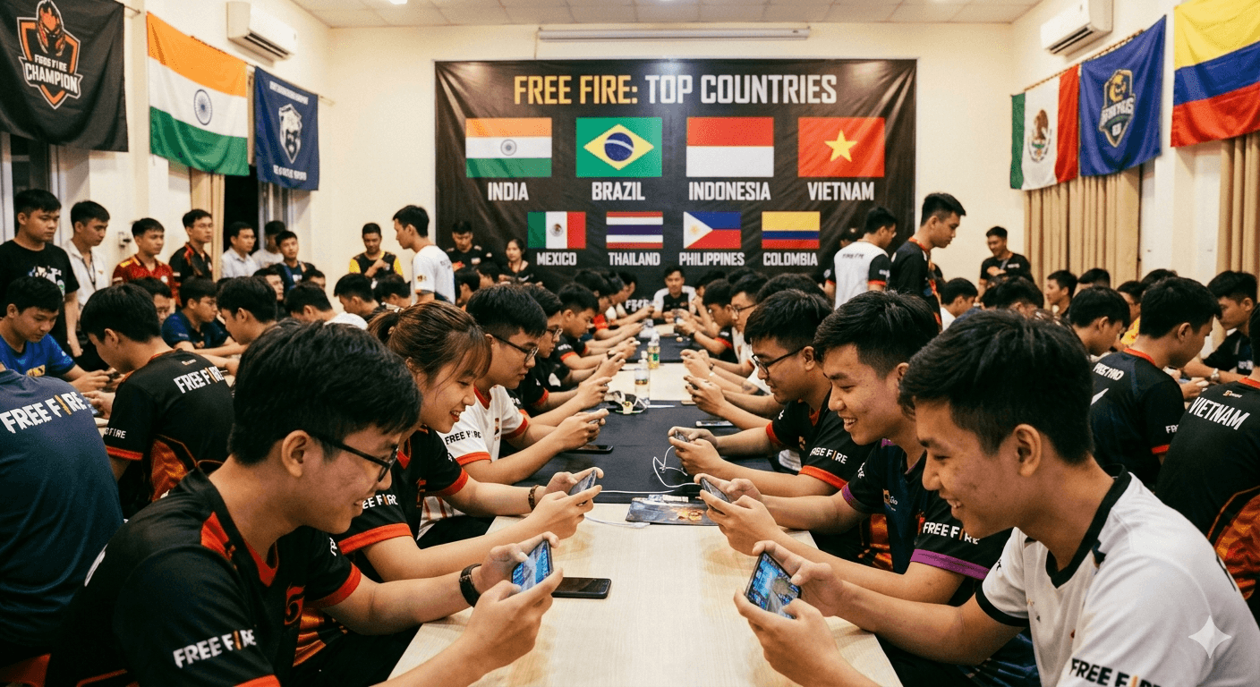Las estadísticas de Free Fire en distintos países