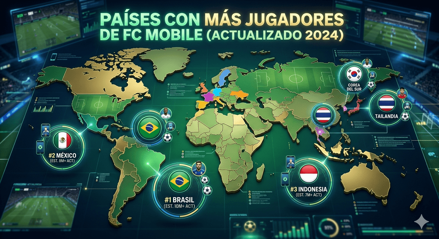 Los países que más juegan FC Mobile en el mundo