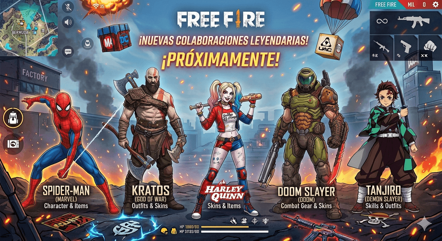 Posibles colaboraciones que podrían llegar a Free Fire en el futuro