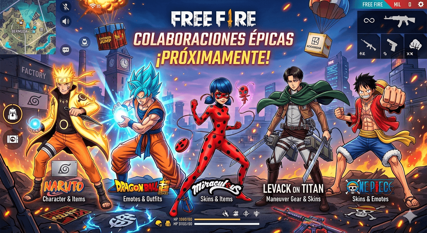 Posibles colaboraciones que podrían llegar a Free Fire en el futuro